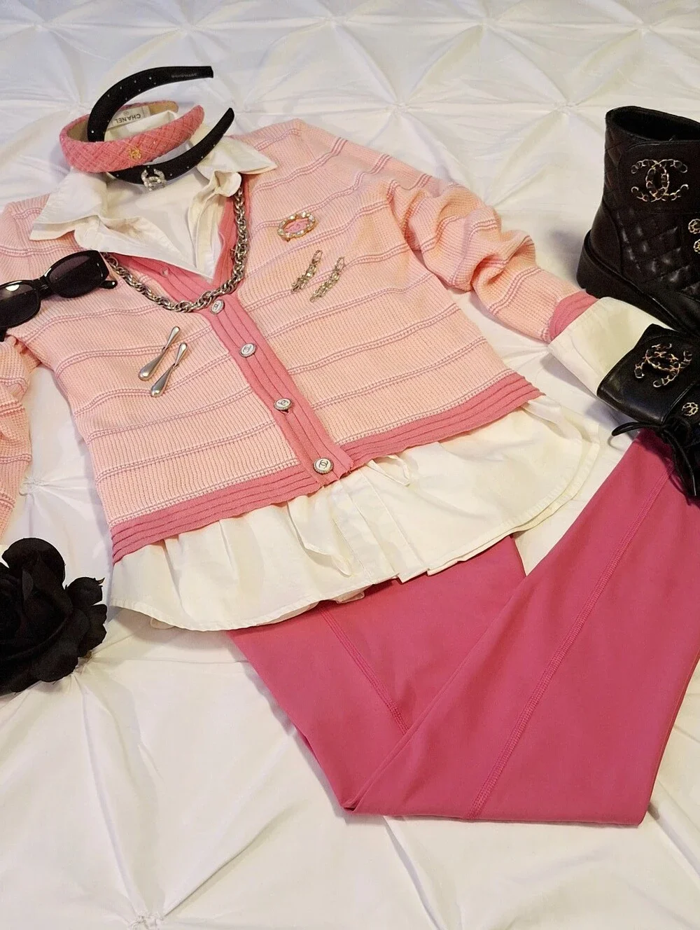 💖 CC ME @ ATTIRE and ACCESSORIES - NWT PINK STRIPE SWEATER